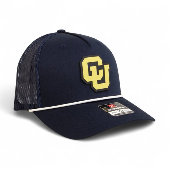 Colorado Buffaloes CU Gold 3D Snapback Trucker Rope Hat- Navy/ White - Picture 1 of 3